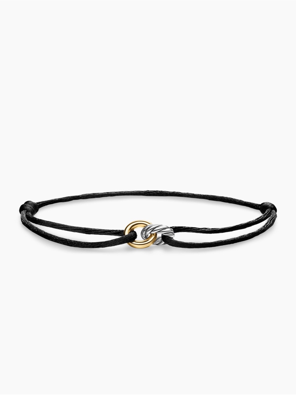 DY SCULPTED CABLE LINKED CORD BRACELET